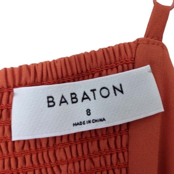 ARITZIA BABATON Noel Sinopia Orange Midi Dress Size 8 #ypo1-8585-10 - Picture 7 of 11